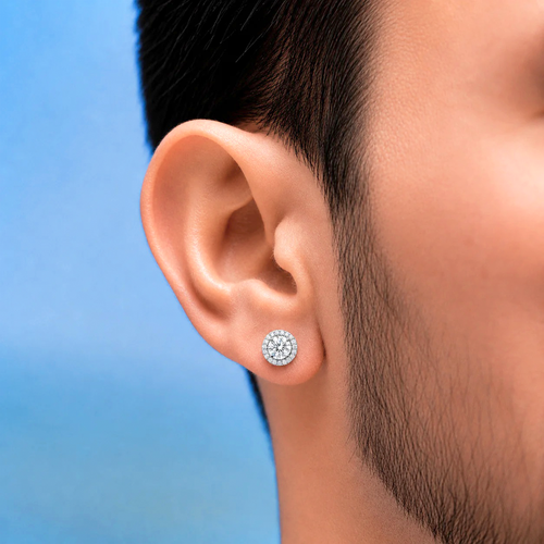 Arete Astra 7.5mm - Plata 925 & Moissanita