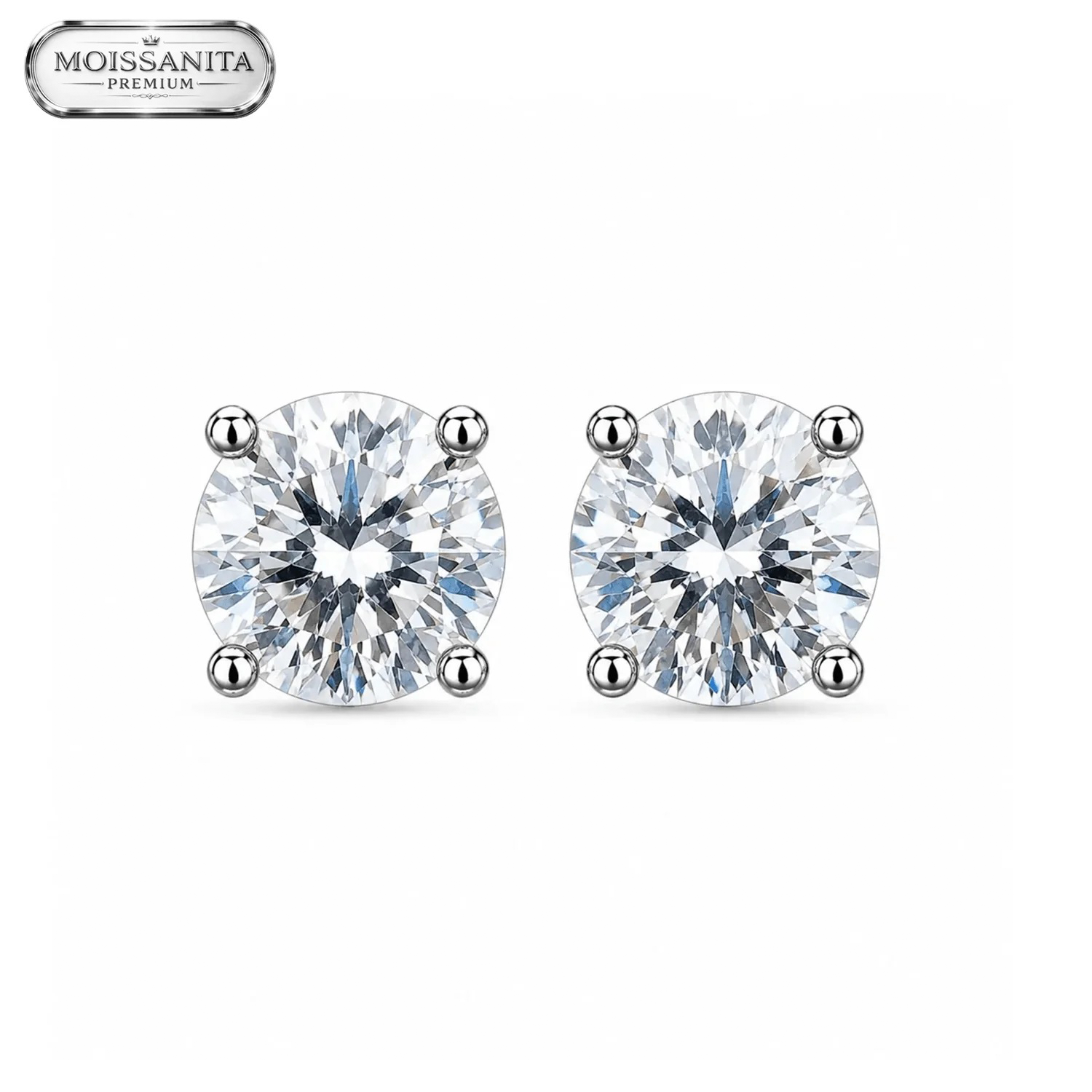Arete Diamond 7mm - Plata 925 & Moissanita