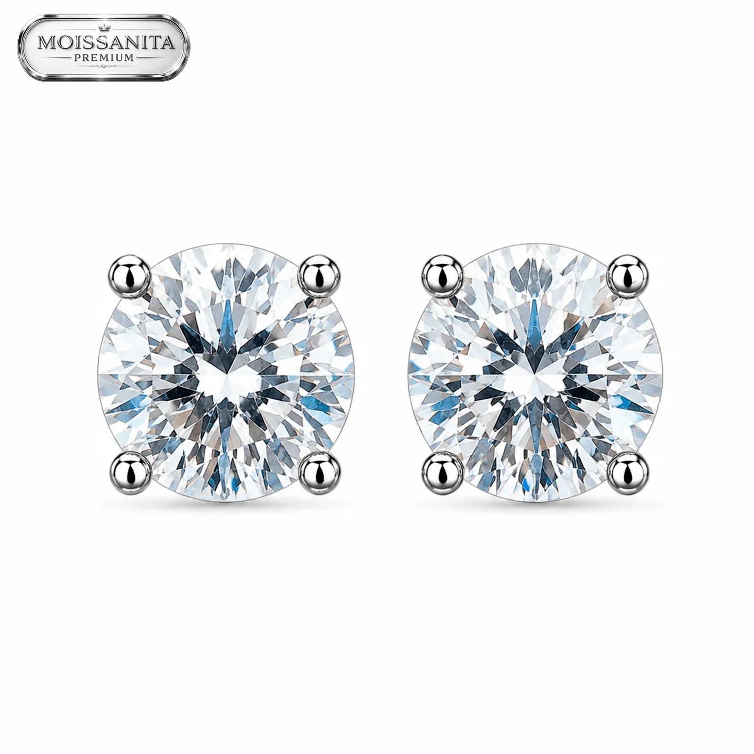 Arete Diamond 9mm - Plata 925 & Moissanita