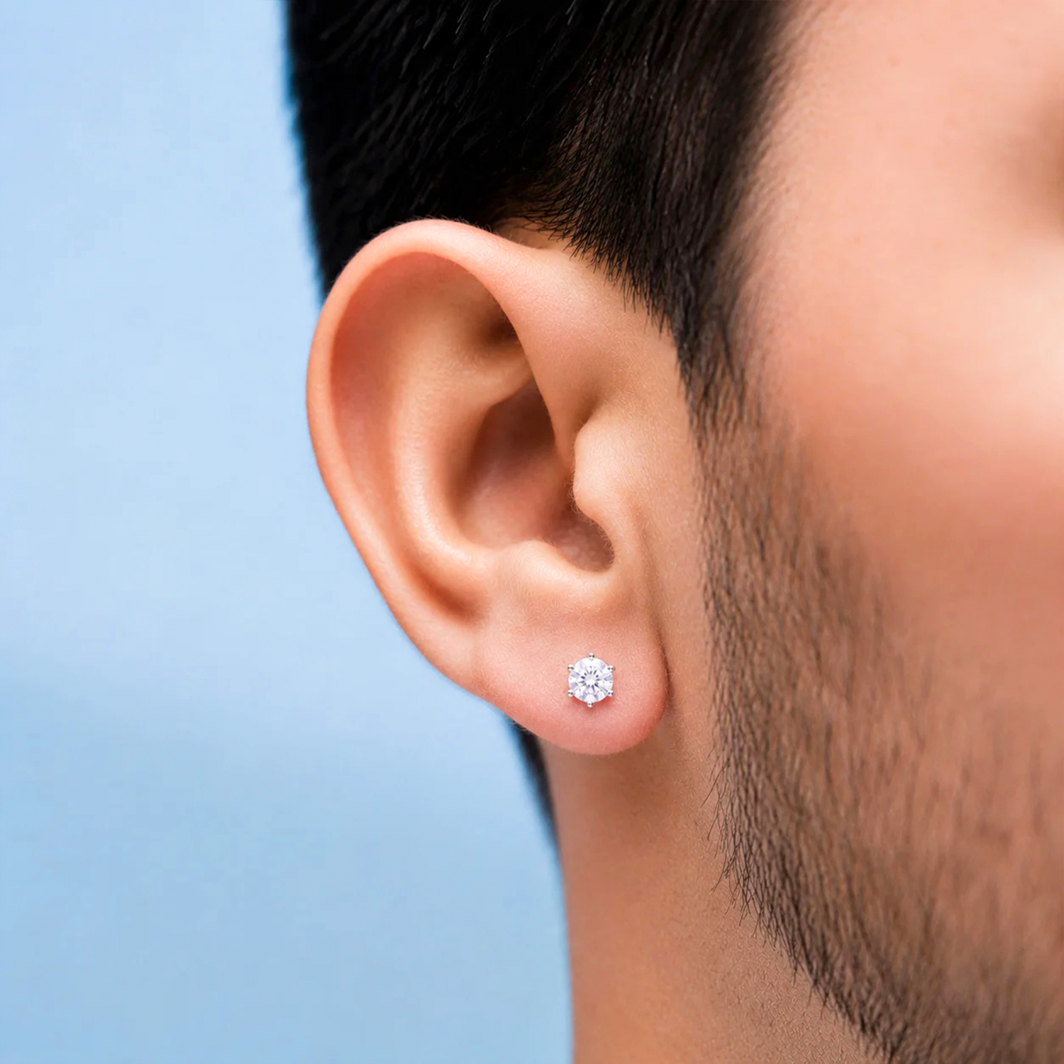 Arete Diamond 5mm - Plata 925 & Moissanita