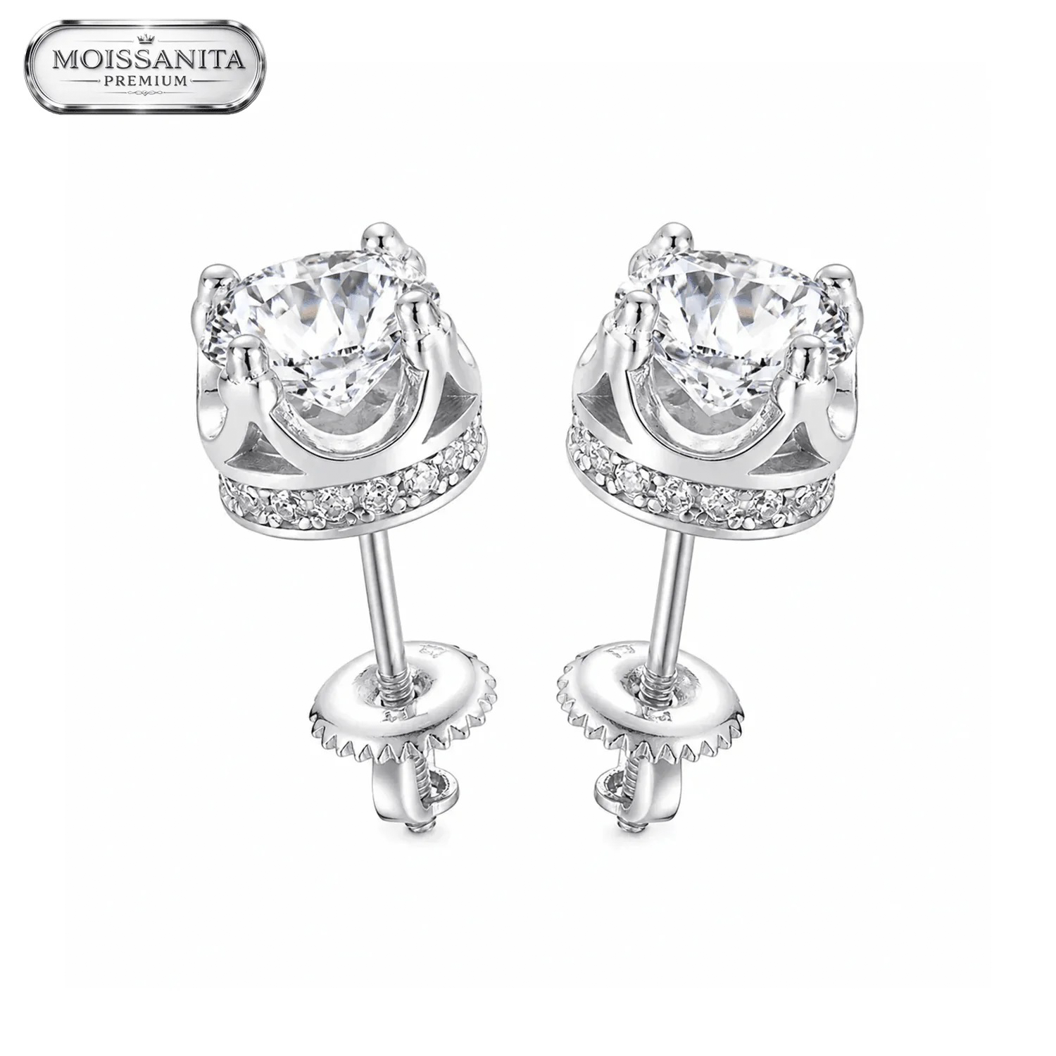 Arete Imperial 8mm - Plata 925 & Moissanita
