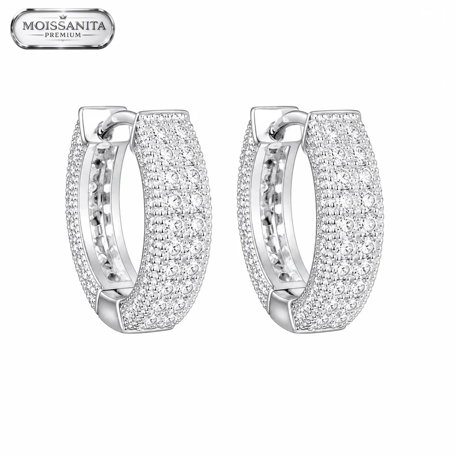 Arete Legend 14mm - Plata 925 & Moissanita