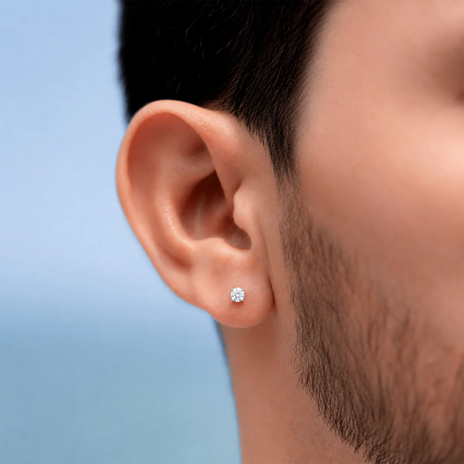 Arete Prisma 3mm - Plata 925 & Moissanita