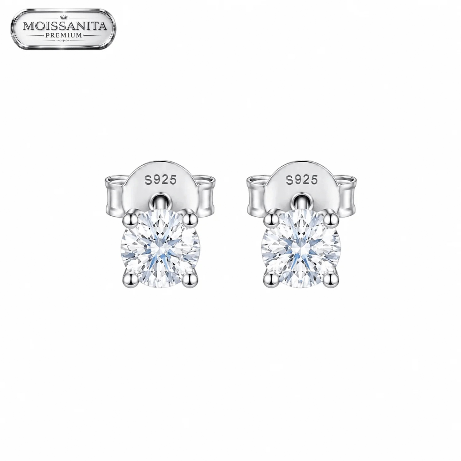 Arete Prisma 3mm - Plata 925 & Moissanita