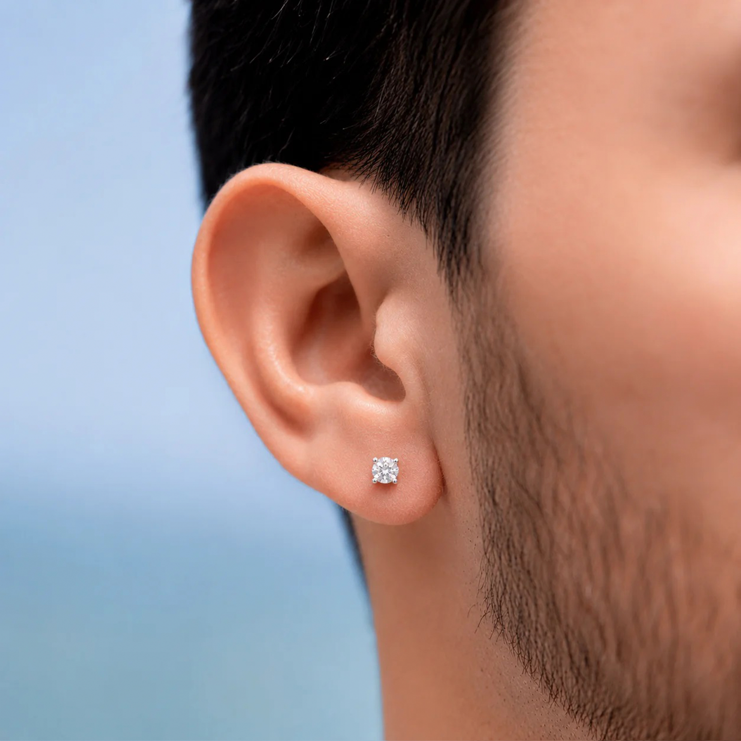 Arete Prisma 4mm - Plata 925 & Moissanita