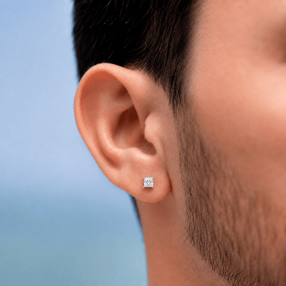Arete Royalty 4.5mm - Plata 925 & Moissanita