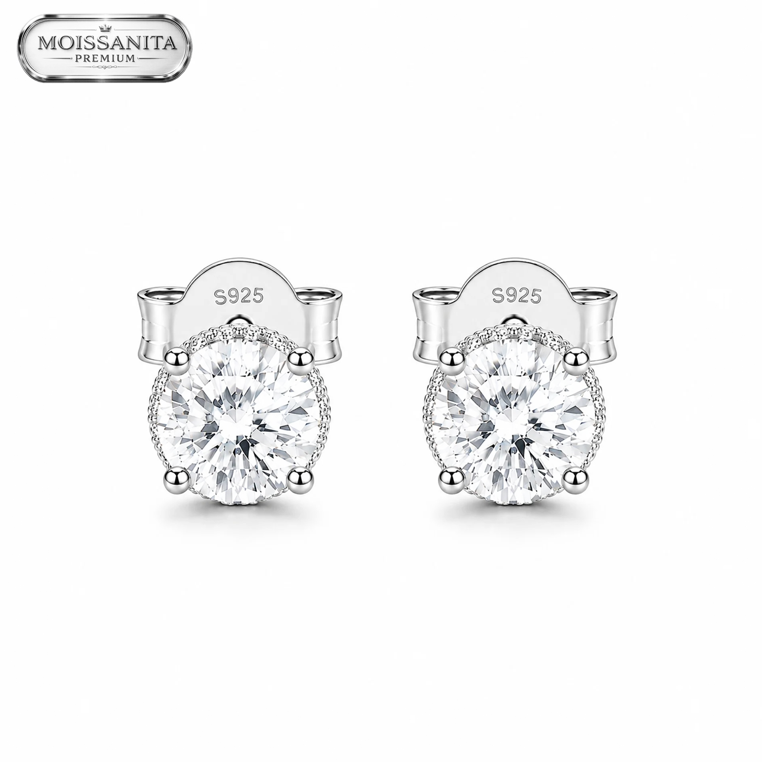 Arete Serenity 5mm - Plata 925 & Moissanita